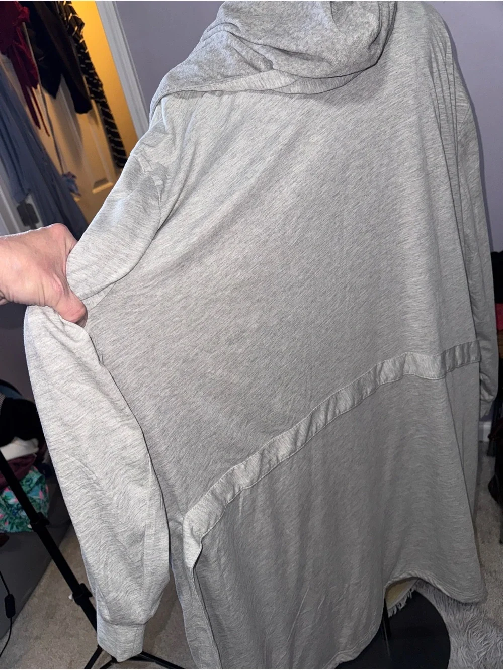 NWT DudeRobe 2/3XL Heather Gray Hooded Bathrobe Mens